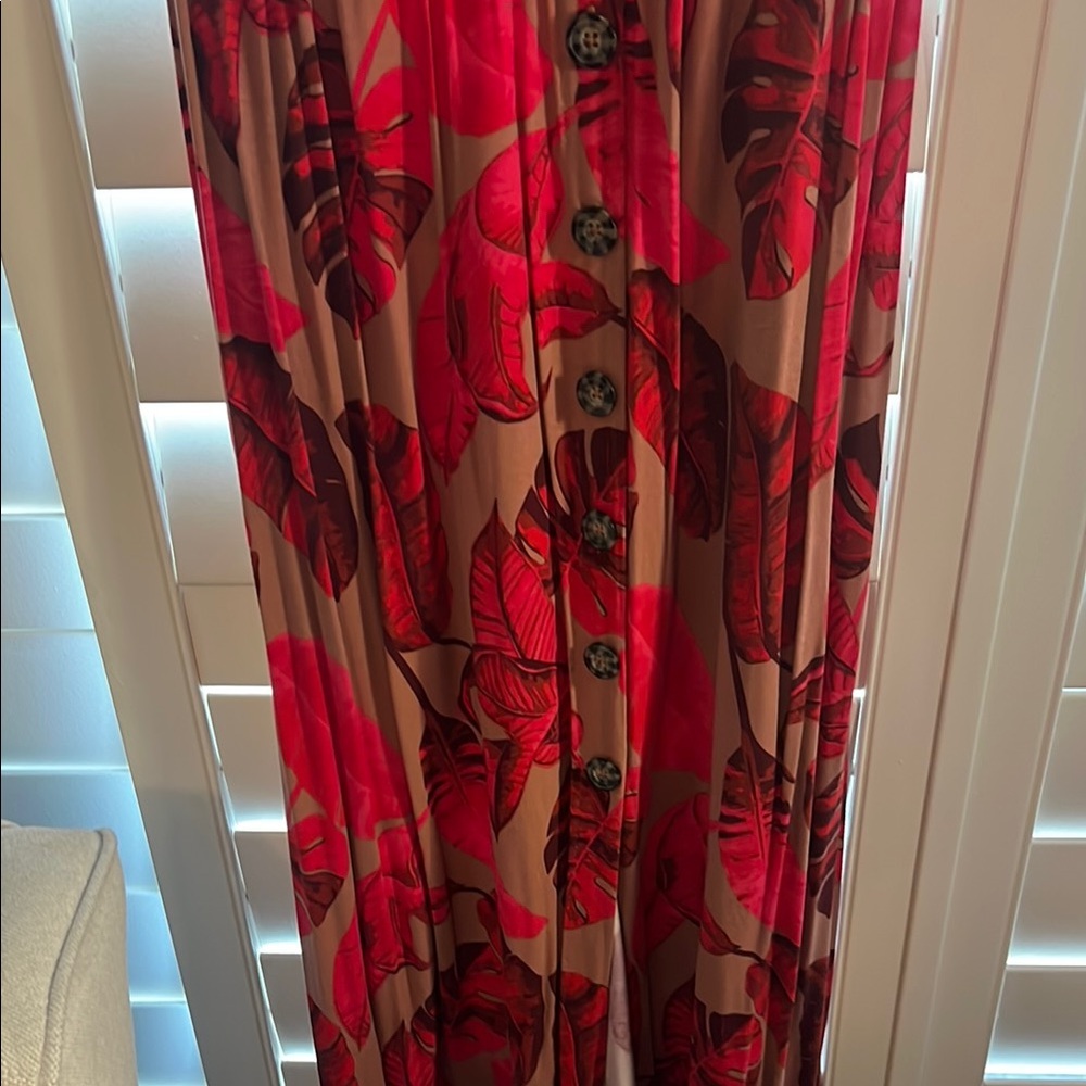 VENUS Red Sleeveless Spaghetti Strap Sundress - Picture 3 of 5